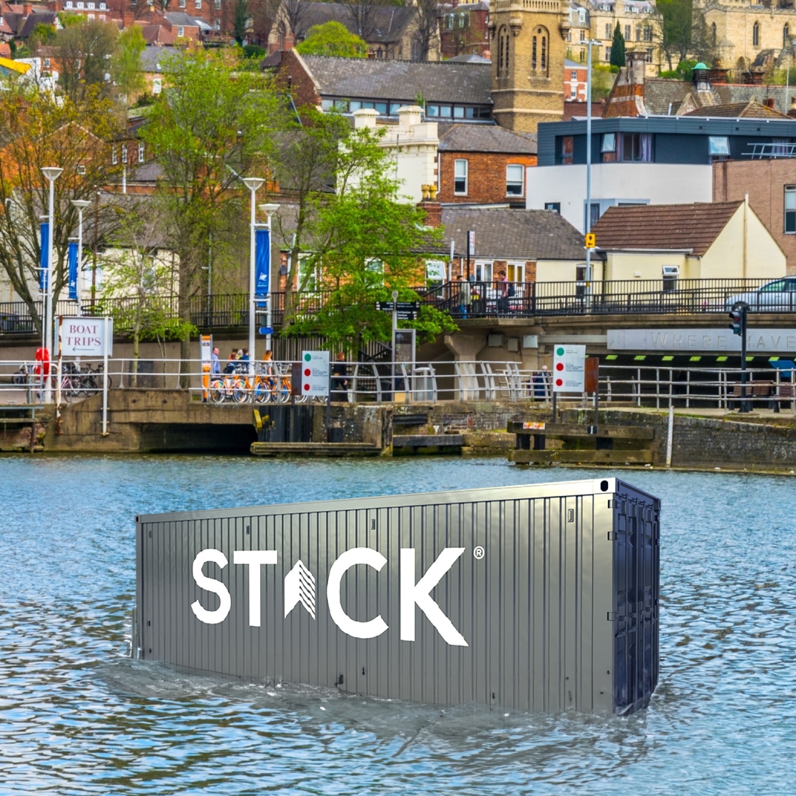 STACK container at Lincoln waterfront